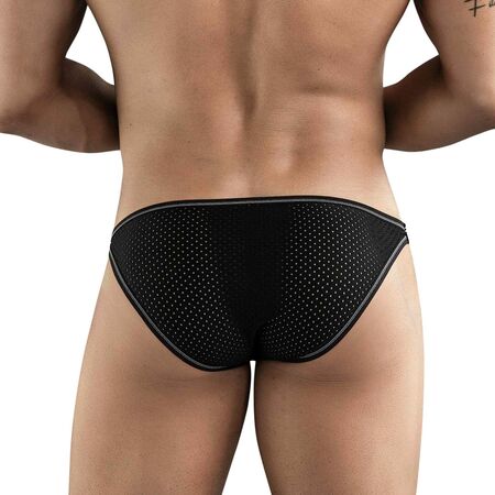 Черные перфорированные трусы-слипы Clever Esencial Brief Slip